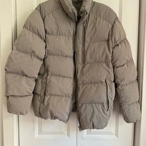 Zara Men's Tan Puffer Jacket